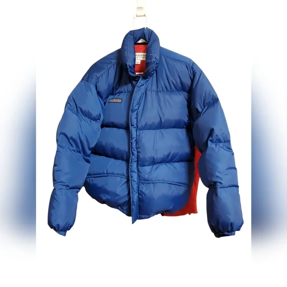 Mens Columbia Vibrant Blue Down Insulated Jacket Size Medium - Picture 1 of 4